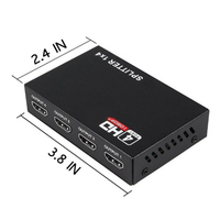 1x4 konwerter splittera kompatybilny z HDMI 1 na 4 wyjścia wzmacniacz splittera HD 1.4 HDCP 1080P podwójny wyświetlacz dla HDTV DVD PS3 Xbox 5